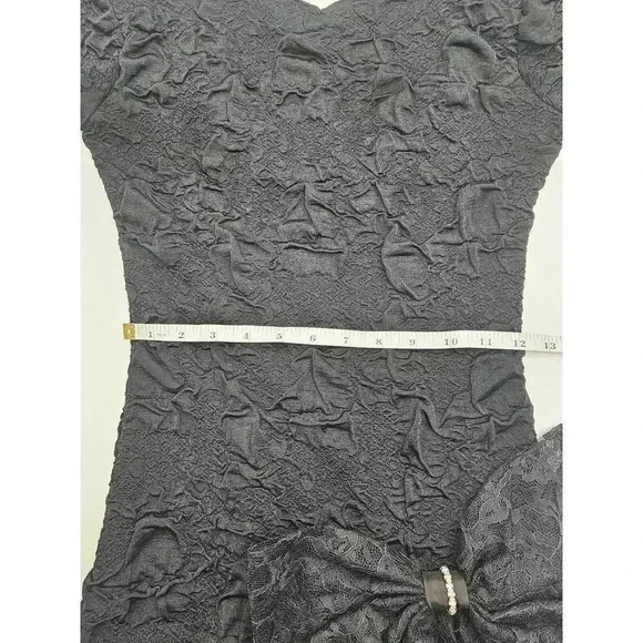 Vtg 80s/90s Fredrick's of Hollywood Junior's Size 5 Black Tulle Dress - Picture 7 of 16